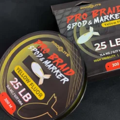 Pro Elite Baits Fils - Tresses Carpe^Tresse Pro Braid Spod & Marker Yellow Fluor - 300M