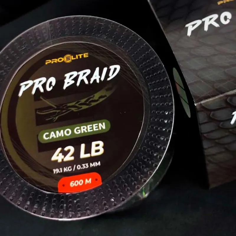 Pro Elite Baits Fils - Tresses Carpe^Tresse Pro Braid Camo Green - 600M