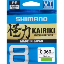 Shimano Fils - Tresses - Bdl Carnassier|Tresses - Fils - Bdl Mer^Tresse Kairiki Sx8 Vert - 150M