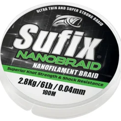 Sufix Fils - Tresses Coup & Anglaise^Tresse Nanobraid Aqua Camo - 100M