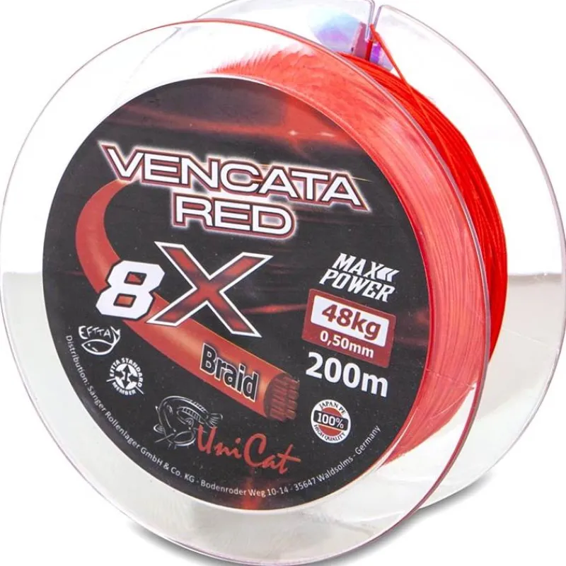 UniCat Fils - Tresses Silure^Tresse Vencata Red 8X - 200M