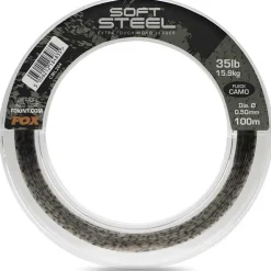Tête De Ligne Fox Soft Steel Fleck Camo Leader