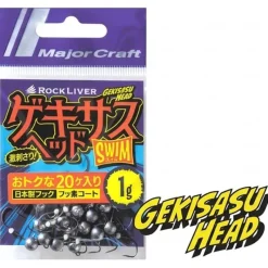 Major Craft Têtes Plombées^Tête Plombée Gekisasu Head Swim Bulk Pack