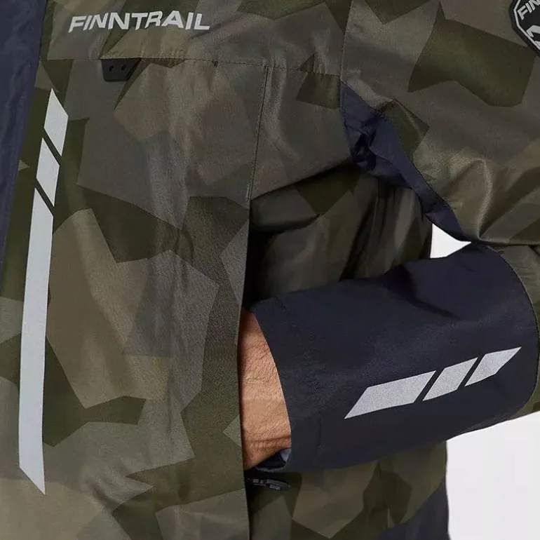 Veste Homme Finntrail Imperméable Greenwood - Camo Shadow Green