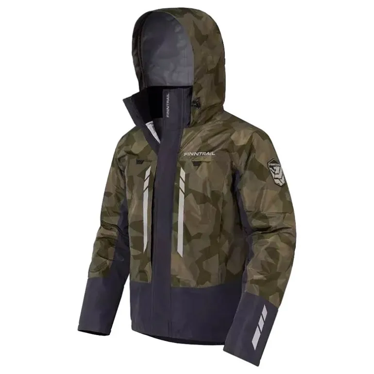 Veste Homme Finntrail Imperméable Greenwood - Camo Shadow Green
