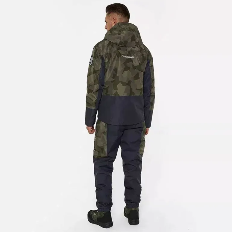 Veste Homme Finntrail Imperméable Greenwood - Camo Shadow Green