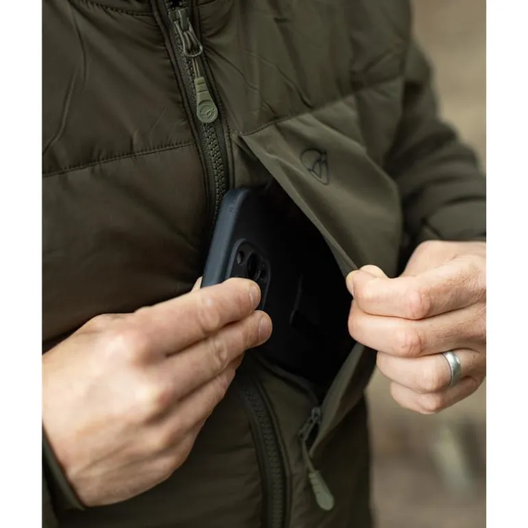 Veste Homme Korda Insulated Hooded Jacket - Dark Olive