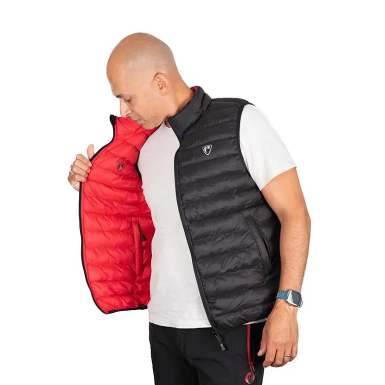 Veste Sans Manche Homme Fox Rage Pro Series Reversible Lightweight Quilted Gilet - Noir/Rouge