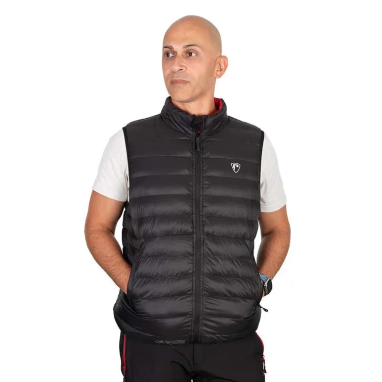 Veste Sans Manche Homme Fox Rage Pro Series Reversible Lightweight Quilted Gilet - Noir/Rouge