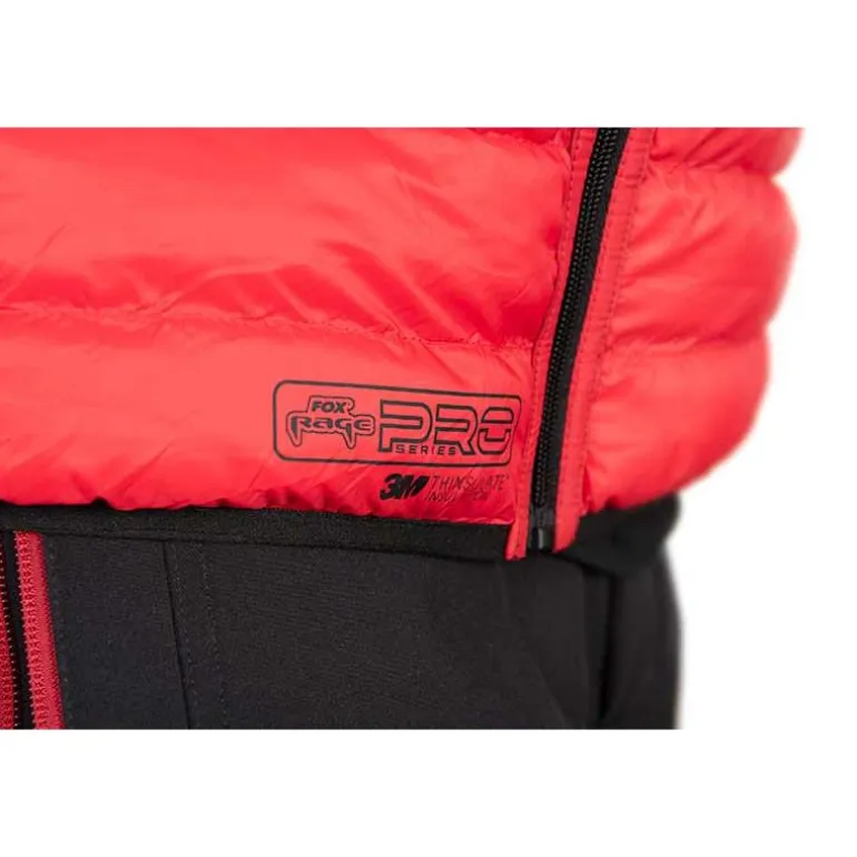 Veste Sans Manche Homme Fox Rage Pro Series Reversible Lightweight Quilted Gilet - Noir/Rouge