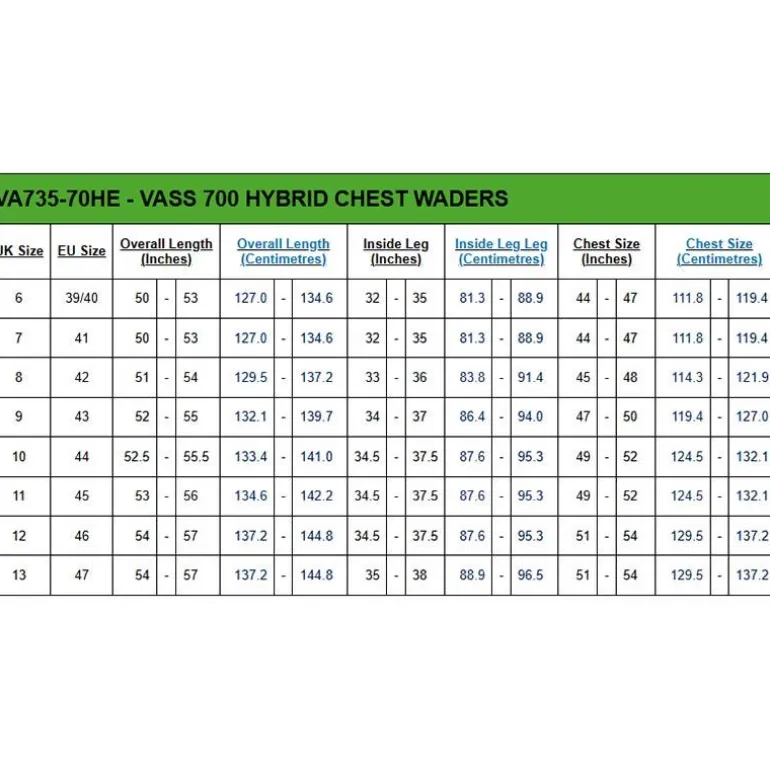 Waders Vass Hybrid 700 Chest Wader